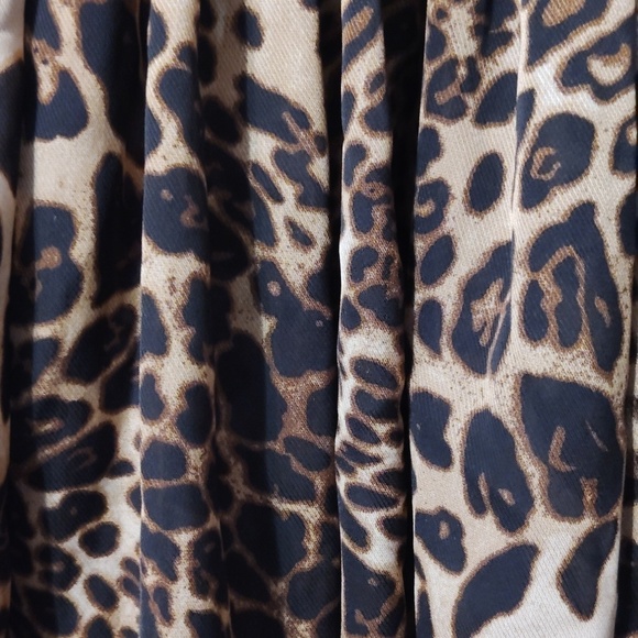 Oh Polly Leopard Print Dress  Open Shoulder Size 2 - Picture 5 of 14